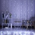 Світлодіодна USB гірлянда-штора 300 LED — 3м. кабель, Біла, довжина звисів 2,7 м, 8 режимів, пульт
