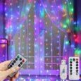Світлодіодна USB гірлянда-штора 300 LED — 3м. кабель, RGB, довжина звисів 2,7 м, 8 режимів, пульт