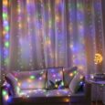 Світлодіодна USB гірлянда-штора 300 LED — 3м. кабель, RGB, довжина звисів 2,7 м, 8 режимів, пульт
