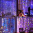 Світлодіодна USB гірлянда-штора 300 LED — 3м. кабель, RGB, довжина звисів 2,7 м, 8 режимів, пульт