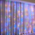Світлодіодна USB гірлянда-штора 300 LED — 3м. кабель, RGB, довжина звисів 2,7 м, 8 режимів, пульт
