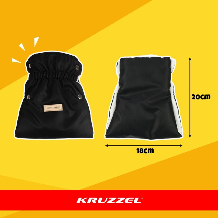 Mufki-Rekawice-do-Wozka-Sanek-Kruzzel-2-sztuki-Ocieplane-Czarne-Pluszowe-EAN-GTIN-5900779961067