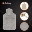 М’яка грілка гумова у плюшевому чохлі 3.5 л сіра RUHHY