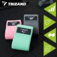 Набір тканинних резинок для вправ, для фітнесу – 3 шт Trizand опір 8–31 кг + план тренувань по QR