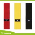 Набір тканинних резинок для вправ, для фітнесу – 3 шт Trizand 3 рівні опору 8–31 кг з планом тренувань QR