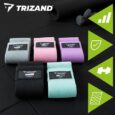 Набір тканинних резинок для вправ, для фітнесу – 5 шт Trizand опір 5–35 кг + план тренувань по QR
