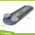 Багатофункціональна пілатес-дошка Trizand 97×35 см з ручками, роликом та еспандерами для тренувань вдома і в залі