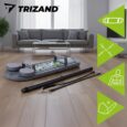 Багатофункціональна пілатес-дошка Trizand 97×35 см з ручками, роликом та еспандерами для тренувань вдома і в залі