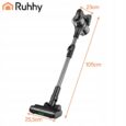Бездротовий вертикальний пилосос Ruhhy LunPro 400 Вт, 35 кПа, до 52 хв роботи, LED, HEPA, складана труба