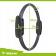 Обруч для пілатесу TRIZAND 38 см — ring для фітнесу, йоги та реабілітації