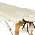 Масажний стіл BodyFit 2-секційний 60см дерев’яний, складний, з аксесуарами, кушетка – Польща Бежевий