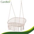 Підвісне крісло-гойдалка Гніздо Лелеки GARDLOV двомісне, 300 кг, з подушками, кремове