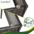 Садові меблі з техноротангу Gardlov для тераси та балкона, комплект: софа, 2 крісла, столик Gardlov Коричневий
