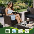 Садові меблі з техноротангу Gardlov для тераси та балкона, комплект: софа, 2 крісла, столик Gardlov Коричневий