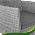 Садові меблі з техноротангу Gardlov для тераси та балкона, комплект: софа, 2 крісла, столик Gardlov Сірий