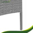 Садові меблі з техноротангу Gardlov для тераси та балкона, комплект: софа, 2 крісла, столик Gardlov Сірий