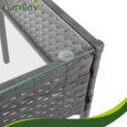 Садові меблі з техноротангу Gardlov для тераси та балкона, комплект: софа, 2 крісла, столик Gardlov Сірий