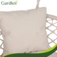 Подушки для садової гойдалки “Гніздо лелеки 2-х місна” GARDLOV, комплект 3 шт, бежева, двомісна