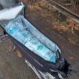 Термо сумка на багажник велосипеда TRIZAND, 9 л, чорна, водонепроникна, з плечовим ременем