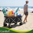Складний садовий візок Gardlov 150 л, до 200 кг, транспортний, великі колеса, пляжний