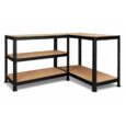 Стелаж оцинкований 150×75×30 см, до 875 кг, 5 полиць, чорний John Green SDH670