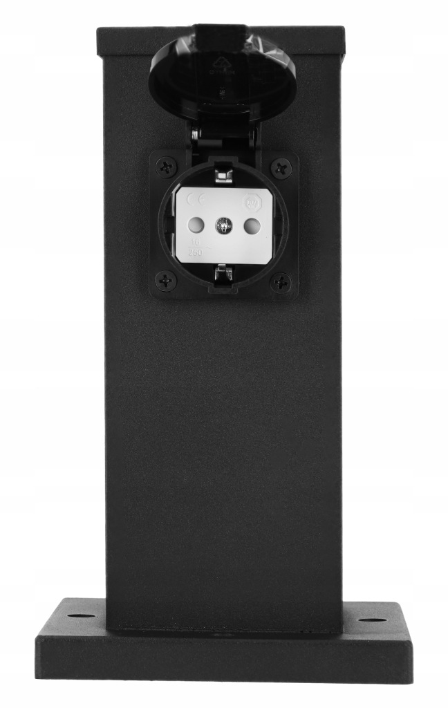 Elektryczny-Slupek-Ogrodowy-2X-Gniazdo-230V-Hermetyczne-IP44-Czarny-Kod-producenta-7076