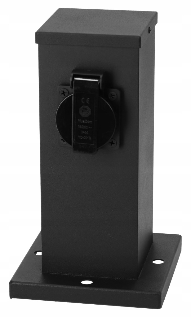 Elektryczny-Slupek-Ogrodowy-2X-Gniazdo-230V-Hermetyczne-IP44-Czarny-Rodzaj-gwintu-inny