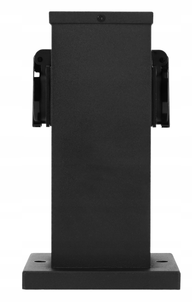 Elektryczny-Slupek-Ogrodowy-2X-Gniazdo-230V-Hermetyczne-IP44-Czarny-Wysokosc-produktu-22-cm