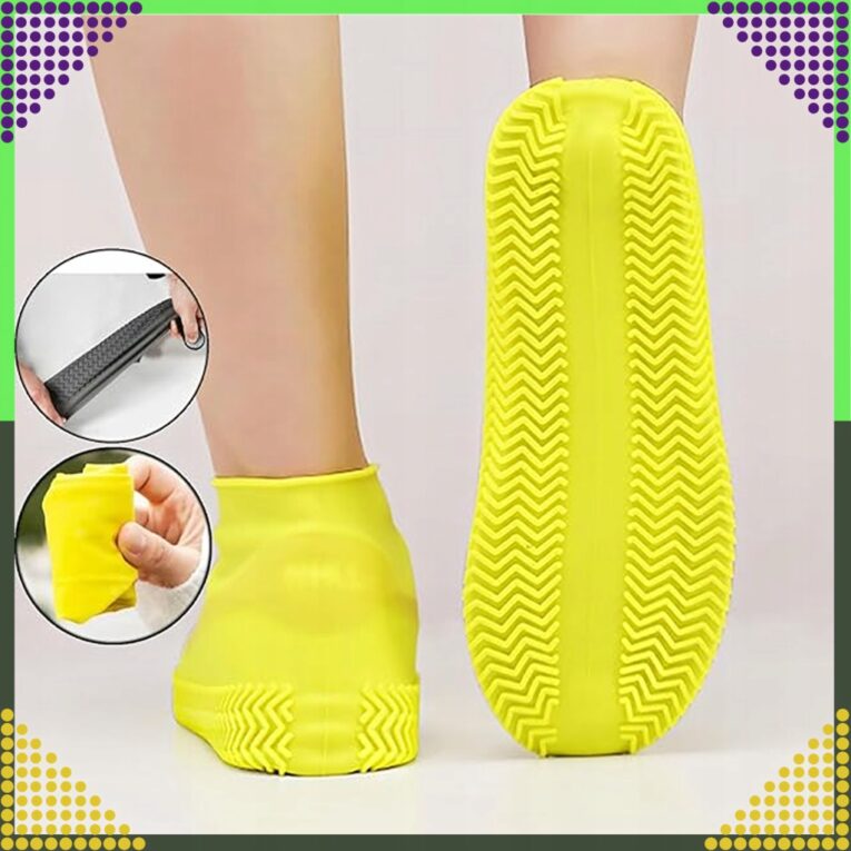 Wodoodporne-Ochraniacze-Nakladki-na-Buty-na-Deszcz-Antyposlizgowe-Kalosze-S-Material-majacy-kontakt-z-podeszwa-zel-silikon